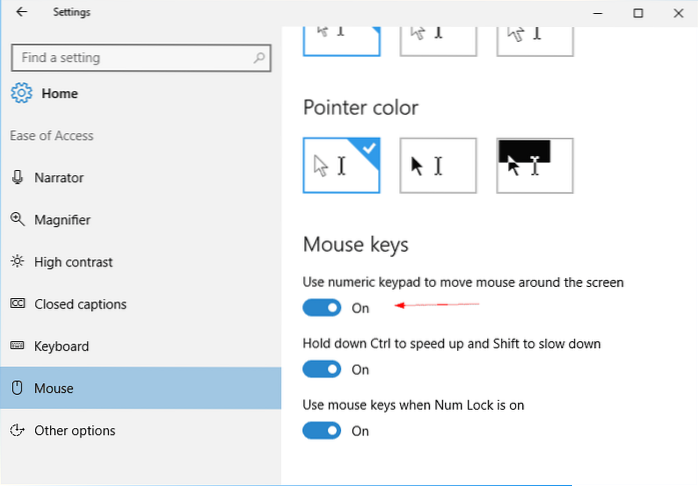 How to Use the Numeric Keypad to Move the Mouse in Windows 10