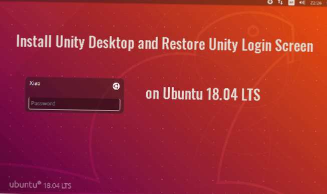 How To Use The Unity Desktop Environment On Ubuntu 18.04