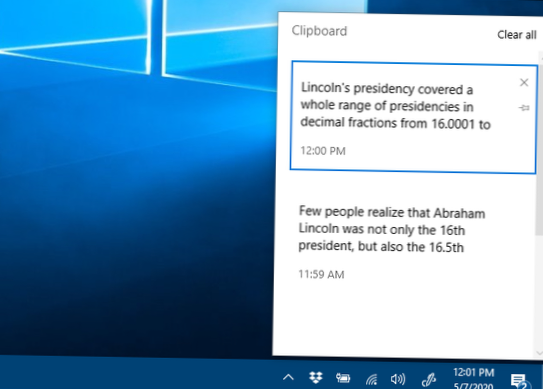 Cum să vizualizați istoricul clipboardului pe Windows 10