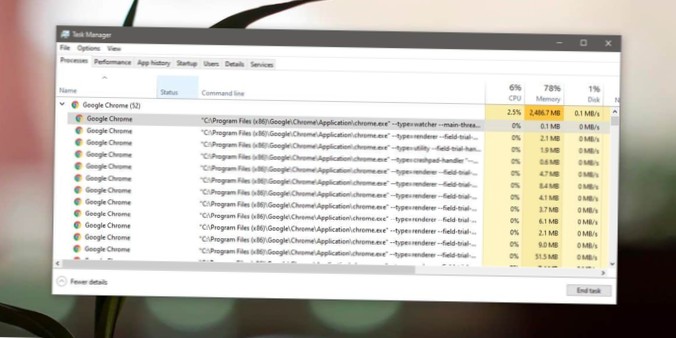 Como visualizar os argumentos da linha de comando para um aplicativo em execução no Windows 10