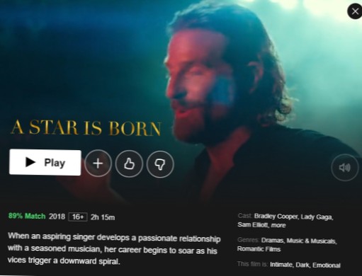 How to Watch A Star Is Born on Netflix in the US and Elsewhere
