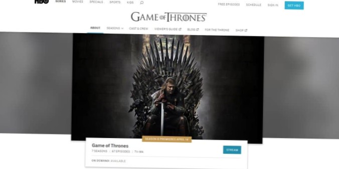 Comment regarder Game Of Thrones gratuitement, légalement