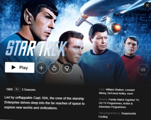 Cum să vizionați serialul Star Trek Original pe Netflix de oriunde?