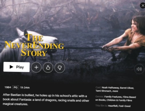Cómo ver las películas de The NeverEnding Story en Netflix desde cualquier lugar