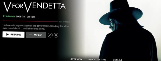 Hvordan se V for Vendetta på Netflix fra hvor som helst