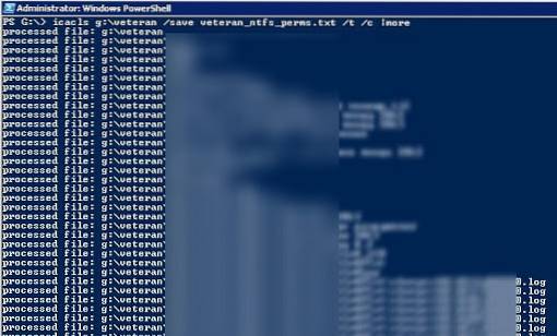iCACLS sikkerhedskopiering og gendannelse af NTFS og delingstilladelser i Windows