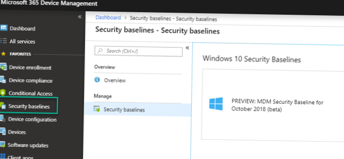 intune mdm security baseline