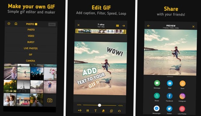 vídeo de iphone para gif