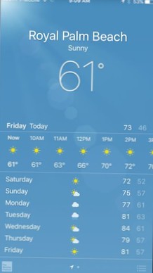 application météo iphone