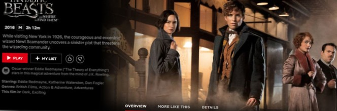 São os animais fantásticos e onde encontrá-los no Netflix? Assistir de qualquer lugar