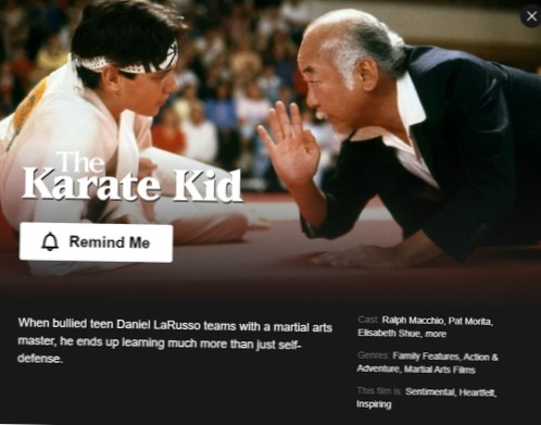 Är Karate Kid på Netflix? Hur man tittar på Karate Kid-filmer var som helst