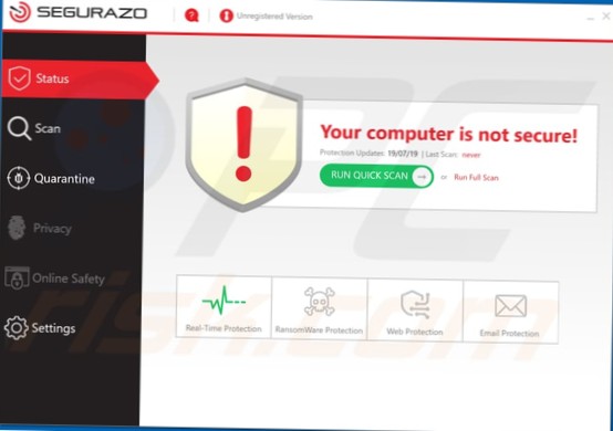 Este Segurazo un virus? Iată cum se dezinstalează Segurazo Antivirus