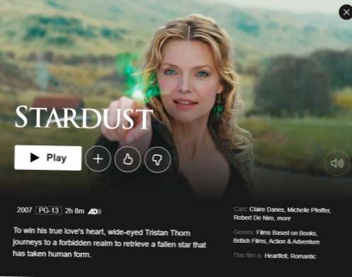 Est-ce que Stardust est sur Netflix? Comment regarder Stardust de n'importe où