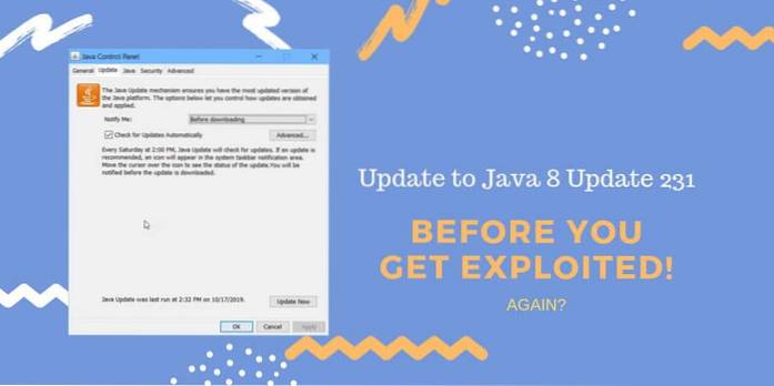 A atualização 231 do Java 8 está disponível para download