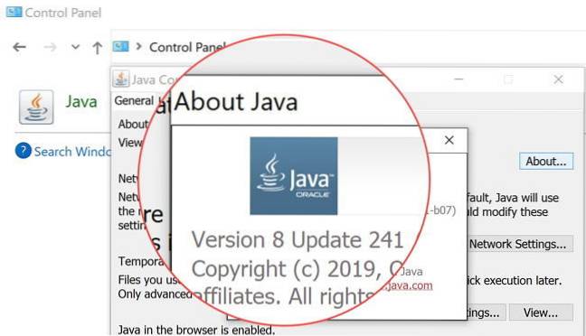 A atualização 241 do Java 8 está disponível para download