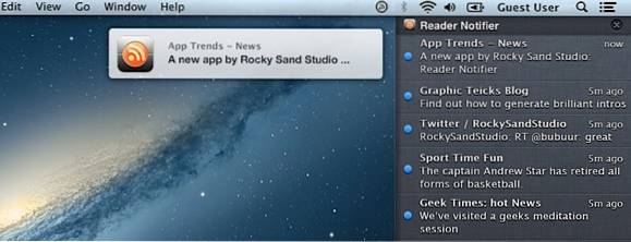 Păstrați filele pe fluxurile dvs. RSS preferate cu Reader Notifier [Mac]
