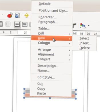 Libreoffice aus Zellen entfernen