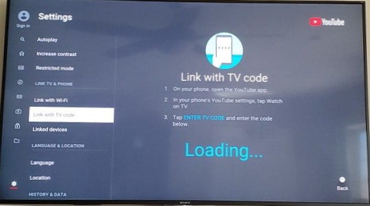 Link with TV code
