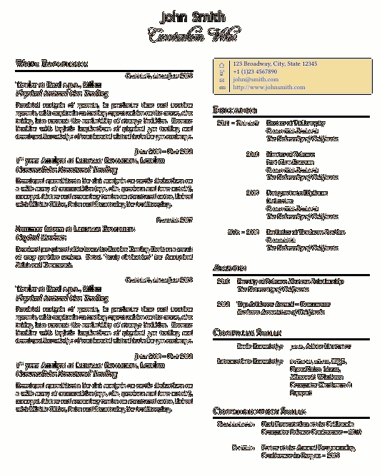 Make a Pretty Résumé with LaTeX The Easy Way