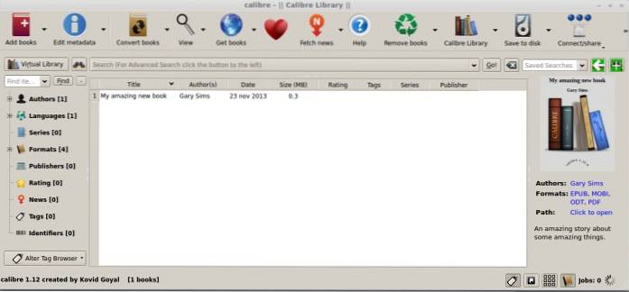 Making eBooks using Calibre on Linux