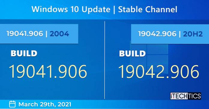 Microsoft Releases Cumulative Preview Update KB5000842 to Windows 10 v20H2
