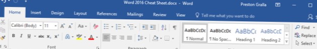microsoft word 2016 linttabbladen