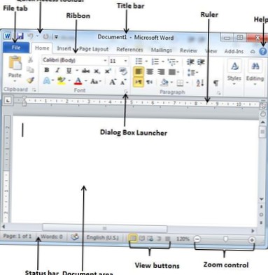 schermata iniziale di microsoft word con etichette