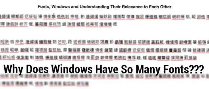 MTE explică de ce Windows are atât de multe fonturi?