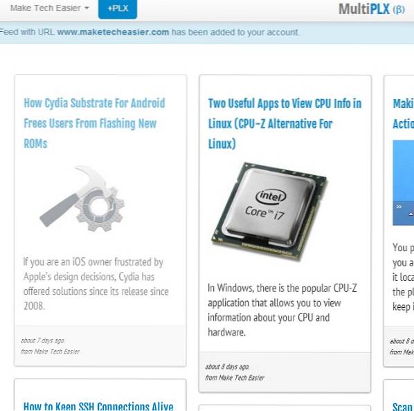 MultiPlx Ein einfacher und benutzerfreundlicher RSS-Reader