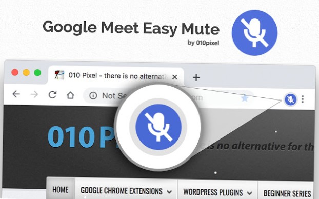 extension muet pour google meet