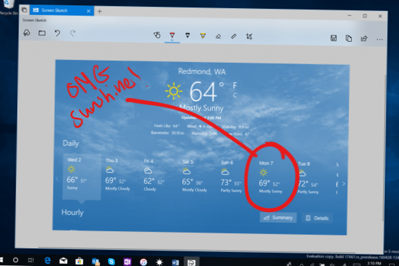 nový odstřelovací nástroj Windows 10