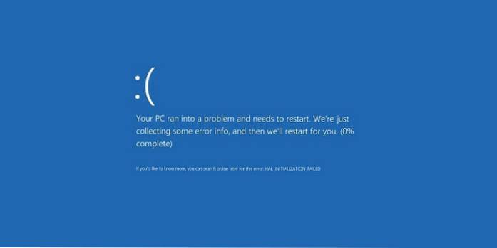 Error de pantalla azul BSOD de falla de hardware de NMI en Windows 10