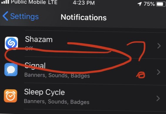 notification badges on shortcuts