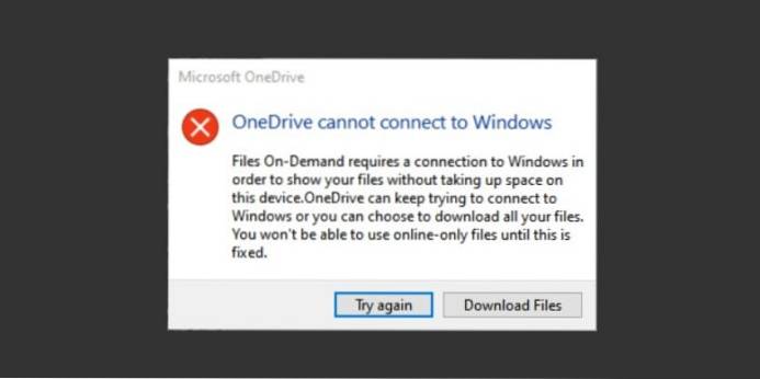 OneDrive Cannot Connect To Windows Error on Windows 10 Version 2004 Fixed