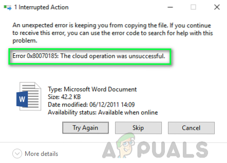 OneDrive-fejlkode 0x80070185 Fix i Windows 10