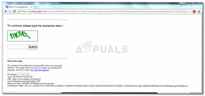 Our Systems have Detected Unusual Traffic from your Computer Network