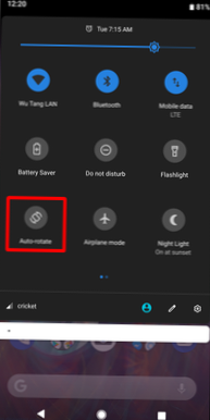 per app-rotatie android