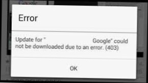 play store troubleshooting error code 403