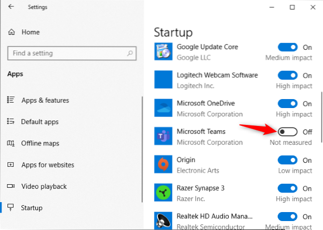 Prevent Microsoft Teams From Starting Automatically at Windows Startup