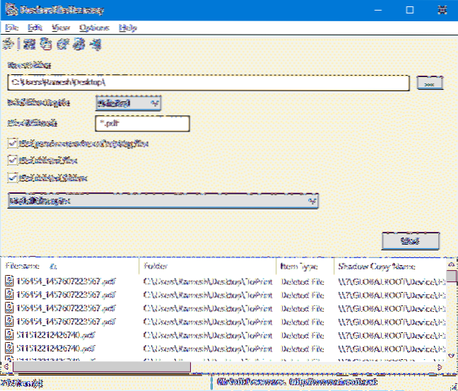 [PreviousFilesRecovery] Search and Recover Files from Shadow Copy Easily