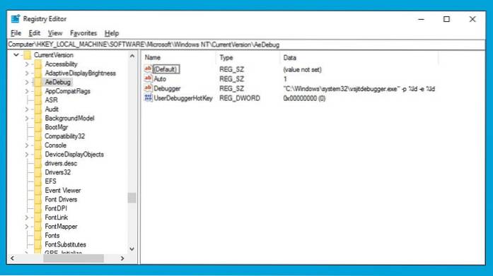 El Editor del registro obtiene la función de la barra de direcciones en Windows 10