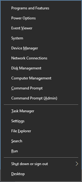 Înlocuiți setările cu Panoul de control din meniul Win X în Windows 10 Build 14942