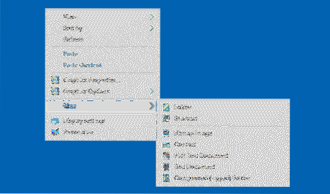 Gjenopprett standardelementer til den nye menyen (ShellNew) i Windows