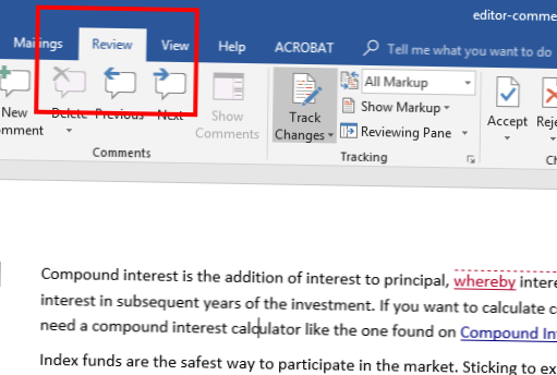Review in word
