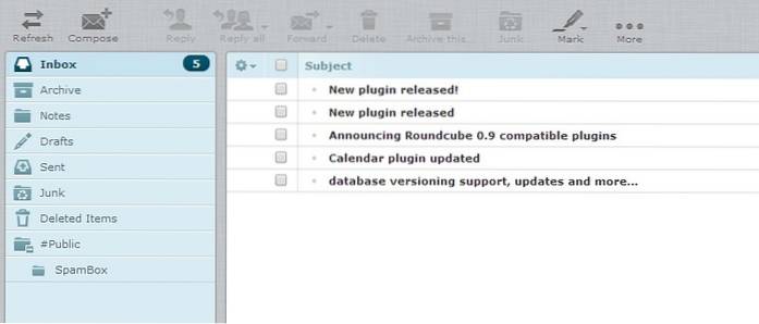 Análise do Webmail Roundcube pode ser uma boa alternativa auto-hospedada ao Gmail?
