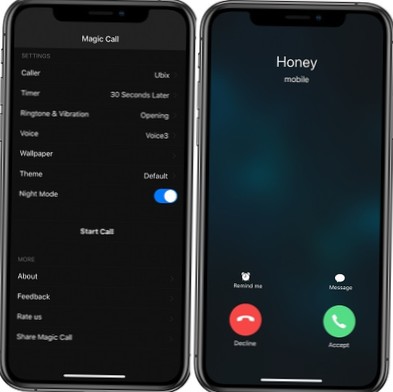 zaplanować fałszywą rozmowę telefoniczną