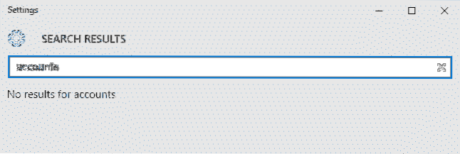 Søgeresultaterne tomme (ingen resultater) på Windows 10-indstillingssiden [Fix]