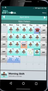shift work schedule app