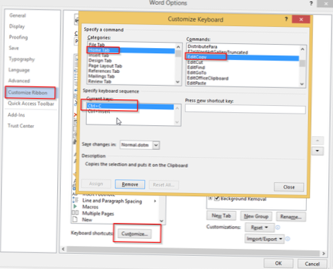 Shortcuts don t work in Word