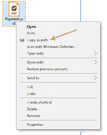 Show “Copy as Path” Always in Right-Click Menu Without Shift Key
